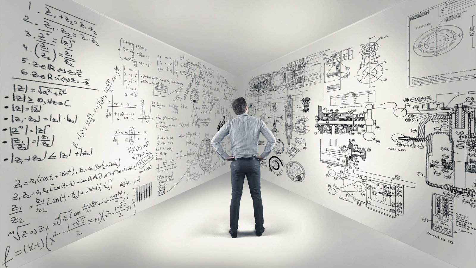 Math formulas on walls