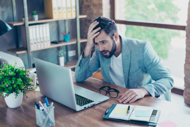 stressed man